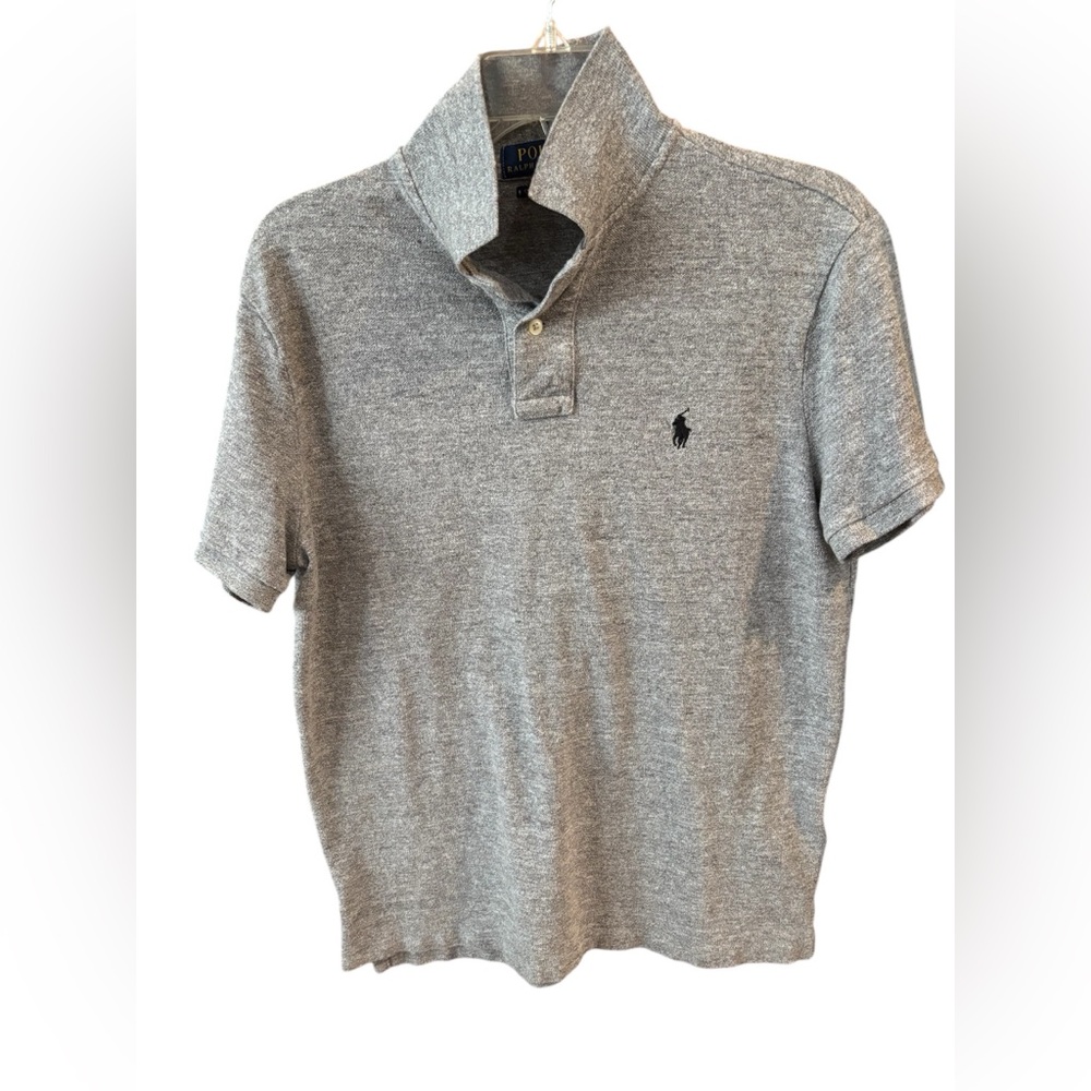 Men’s Grey Cotton Ralph Lauren polo shirt - size M, EXCELLENT Condition